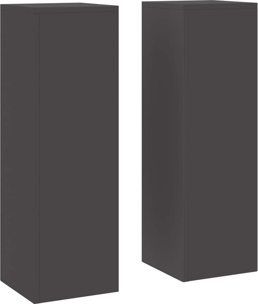 vidaXL Pflanzenständer 2 pcs Schwarz 24 x 24 x 75 cm Stahl