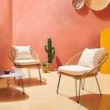 thumbnail of Driehoekige tuintafel van zwart aluminium