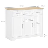thumbnail of HOMCOM Credenza Moderna con Ripiano Regolabile a 3 Cassetti e 3 Ante