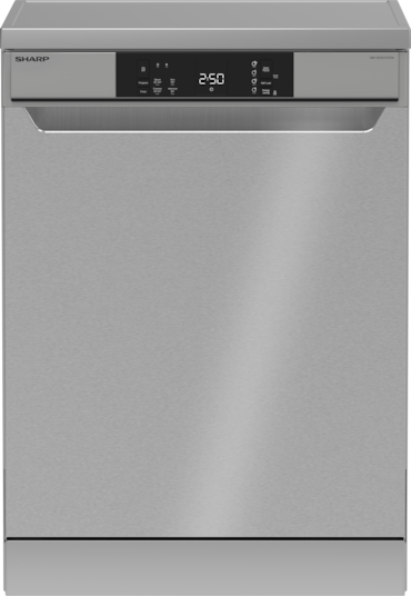 Sharp vrijstaande vaatwasser (60 cm), QW-NA1CF47DS-DE, 13 couvert, Zilver