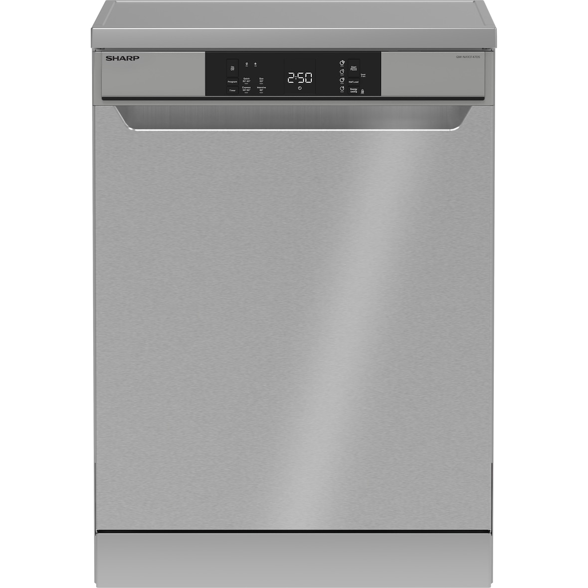 Sharp freistehender Geschirrspüler (60 cm), QW-NA1CF47DS-DE, 13 Maßgedecke, Silber