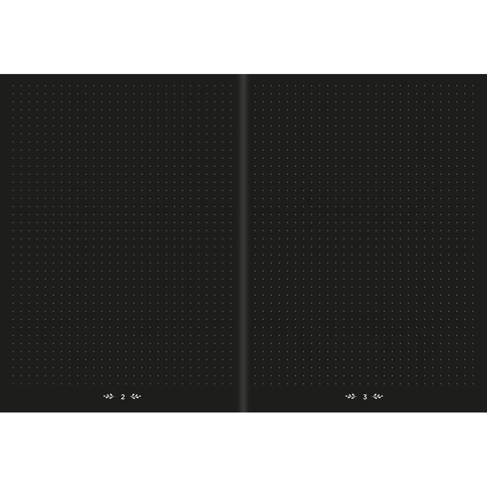 Quo Vadis - Carnet Bullet journal - Multilingue - Life Journal - Noir - Pages Points (dots) - 15x21 cm - Papier Clairefontaine noir