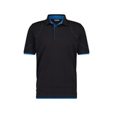 thumbnail of DASSY® Orbital Poloshirt, D-FX Flex, 97% Baumwolle Piqué, Strickkragen, Firmenveredelung, Art. 710011 schwarz/azurblau XL