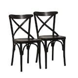 thumbnail of METRO PROFESSIONAL Cross restaurantstoel, set van 2, beukenhout, wengé