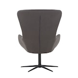 thumbnail of SalesFever Polster-Sessel mit Drehfunktion | Bezug Textil dunkelgrau | Gestell Metall schwarz | B 78 x T 82 x H 99 cm