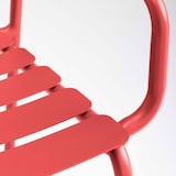 thumbnail of Terrassensessel aus dunkelrotem Aluminium