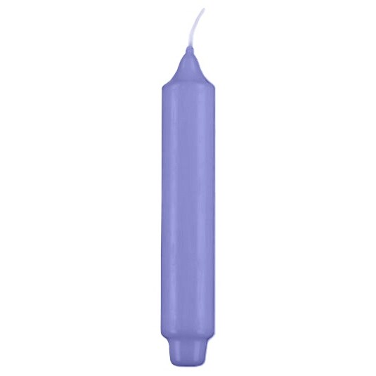 Stabkerzen mit Zapfenfuß (Punchkerzen) Flieder 17 x 3 cm, 12 Stück