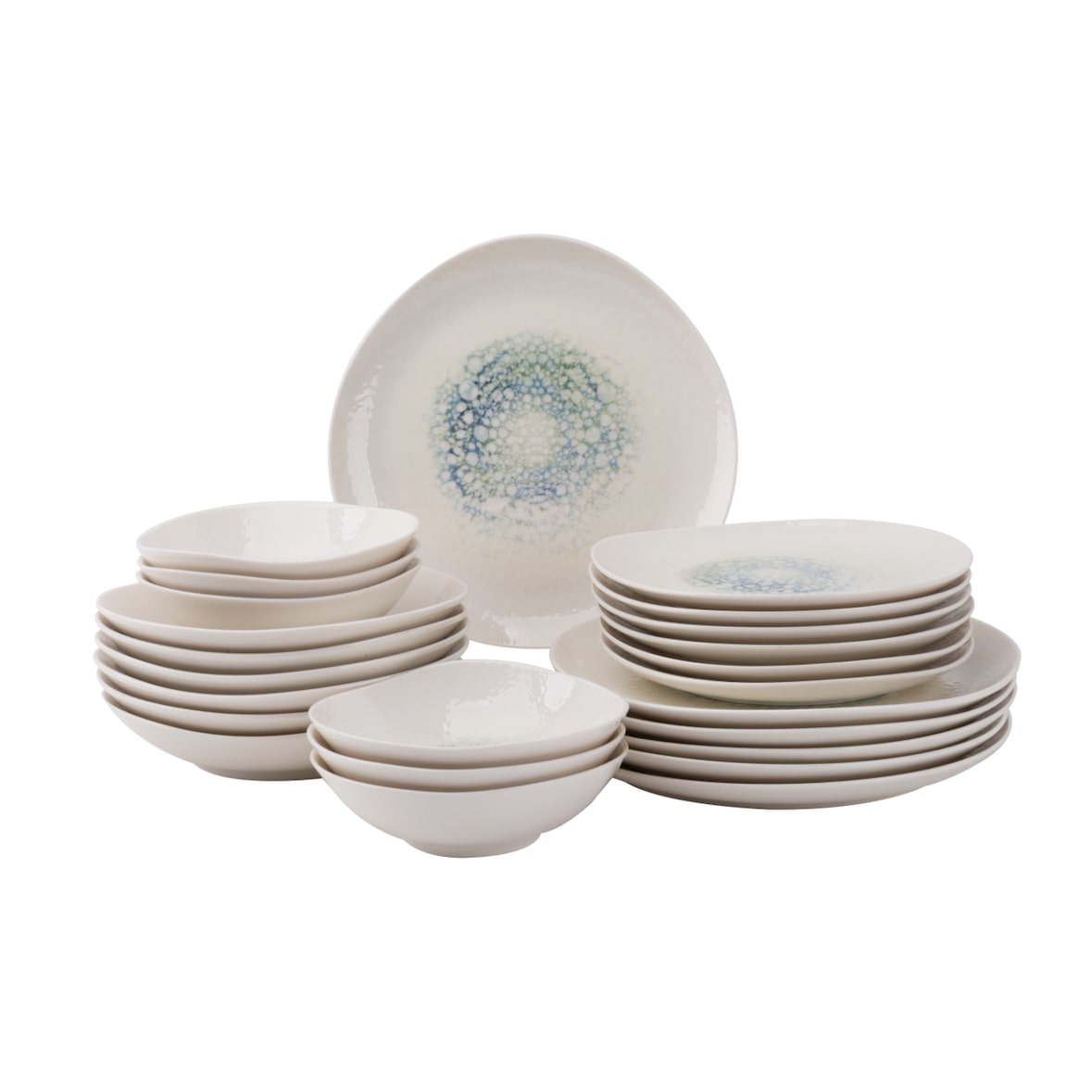 Maastricht Porselein Serviesset Aqua Mineralis Organic 6 persoons set 24-delig