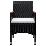 thumbnail of vidaXL 9-tlg. Garten-Essgruppe Poly Rattan und Massivholz Schwarz