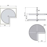 thumbnail of Plateau tournant 2 niveaux pour module de cuisine Shelvo Pour module de 90 cm Emuca