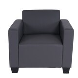 thumbnail of Poltrona lounge Lyon, similpelle ~ grigio scuro