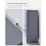 thumbnail of Helloshop26 - Mobiletto da bagno 30 x 55 x 82 cm mobile contenitore indipendente con 4 cassetti anta singola ripiano regolabile per 12_0006498
