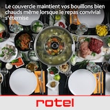 thumbnail of Appareil à fondue chinoise 2 compartiments avec fourchettes et passoires Rotel