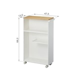 thumbnail of Yamazaki Home Badregal Badwagen Regal Metall Ablage weiß modern mit Rollen Tower 04306