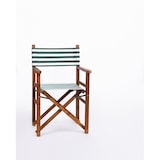 thumbnail of NARDINI FORNITURE Sedia regista finitura in legno impregnato tela Bianco e verde a riga larga l49xh87xp57 Cm Forte Dei Marmi