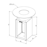 thumbnail of brasero cevenol corten bois rond 74 simple cuve