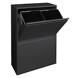thumbnail of ARREGUI Basic CR606-B 4-bins stalen afval- en recyclingbak, recyclingkast, 4 x 17 L (68 L), zwart
