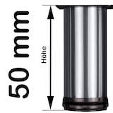 thumbnail of 1 x Möbelfuße verstellbar EDELSTAHL 50mm Sofafuß Küchenfuß Sockelfüße Bettfüße 50mm