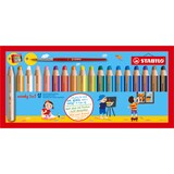 thumbnail of STABILO 18 crayons multi-talents woody 3in1 + pinceau + taille-crayon