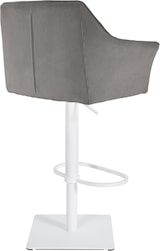thumbnail of Barhocker SIHAR - Cord Taupe 64x45x88 cm Weiß | Barstuhl Mit Lehne Tresenhocker Tresenstuhl Kneipenhocker Kneipenstuhl