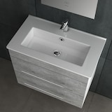 thumbnail of Alpenberger Badezimmer Schrank mit Waschbecken Grau- Nanobeschichtung & Soft-Close Gäste WC