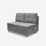 thumbnail of Divano letto 2 posti estraibile salvaspazio in tessuto grigio Wanda-DI82350GC