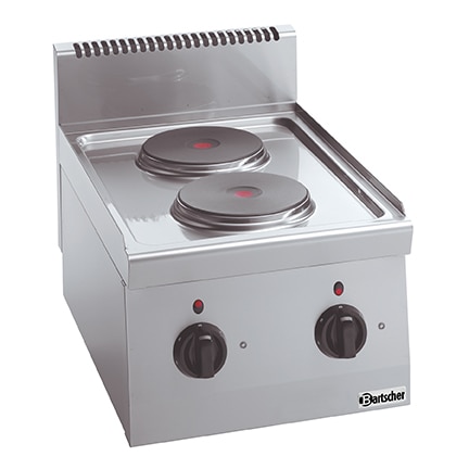 Fornuis | Elektrisch | 2 PLTG | 2 Kookplaten | 2x 2kW | 400x600x290(h)mm