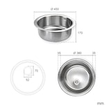 thumbnail of Edelstahl Einbauspüle `Ronda 1` Küchenspüle Waschbecken Rundbecken Rundspüle Spüle rund