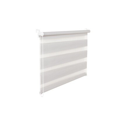 Doppelrollo Duorollo 45 cm breit 200 cm lang grau inkl. Seilzug Fensterrollo Klemmrollo Jalousie