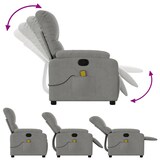 thumbnail of vidaXL Massagesessel Hellgrau Mikrofasergewebe