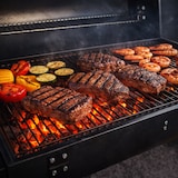 thumbnail of Barbecue A Carbone Con Ripiani Laterali BBQ Grill Da Giardino Con Cassetto Raccogli Cenere 110 x 70.5 x 101.5 Cm Nero