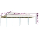 thumbnail of vidaXL Faltzelt Pop-Up Partyzelt 3 x 9 m Creme