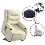 thumbnail of vidaXL Massagesessel mit Aufstehhilfe Elektrisch Creme Kunstleder