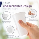 thumbnail of Inoverse 2.000 stk Trinkbecher, 200ml Plastikbecher, Weiß Einwegbecher 0,2l