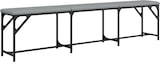 thumbnail of Décoshop26 - Essbank 186 x 32 x 45 cm Stahlgestell und grauer Stoffsitz DEC025018