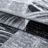 thumbnail of Carpetsale24 Teppich Wohnzimmer Moderne Abstrakt Kariert Design Schwarz - Grau - Weiß 80 x 300 cm - Kurzflor, Schlafzimmer, Esszimmer, Küche