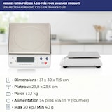 thumbnail of Louis Tellier -  Balance électronique professionnelle -  30kg -  IP53 -  précison 2g -  plateau amovible inox 29,8 x 23,6 cm -  N3672
