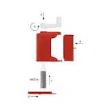 thumbnail of Rigamonti parmesan grater, grattugia formaggio manuale da tavolo rullo acciaio