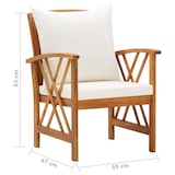 thumbnail of vidaXL 5-tlg. Garten-Lounge-Set mit Auflagen Massivholz Akazie
