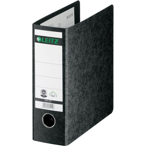 Leitz 180° Breit Ordner DIN A5 80 mm Schwarz 2 Ringe 1075 Hartpappe Wolkenmarmor Hochformat Recycled