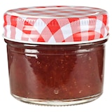 thumbnail of 48 Pcs Pots à Confiture Couvercles Blanc Et Rouge Verre 110 Ml