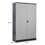 thumbnail of PROREGAL Stahlschrank BEE mit 10 lackierten Fachböden | HxBxT 195x92x60cm | Anthrazit-Grau | Werkstattschrank Werkzeugschrank Aktenschrank