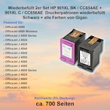 thumbnail of Kompatibel 2er Set HP 901XL BK / CC654AE + 901XL C / CC656AE  Druckerpatronen Schwarz + alle Farben von Gigao