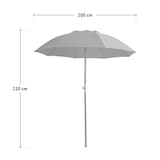 thumbnail of SVITA Sonnenschirm Bambus 2m Neigbar Gartenschirm Balkonschirm Hellblau