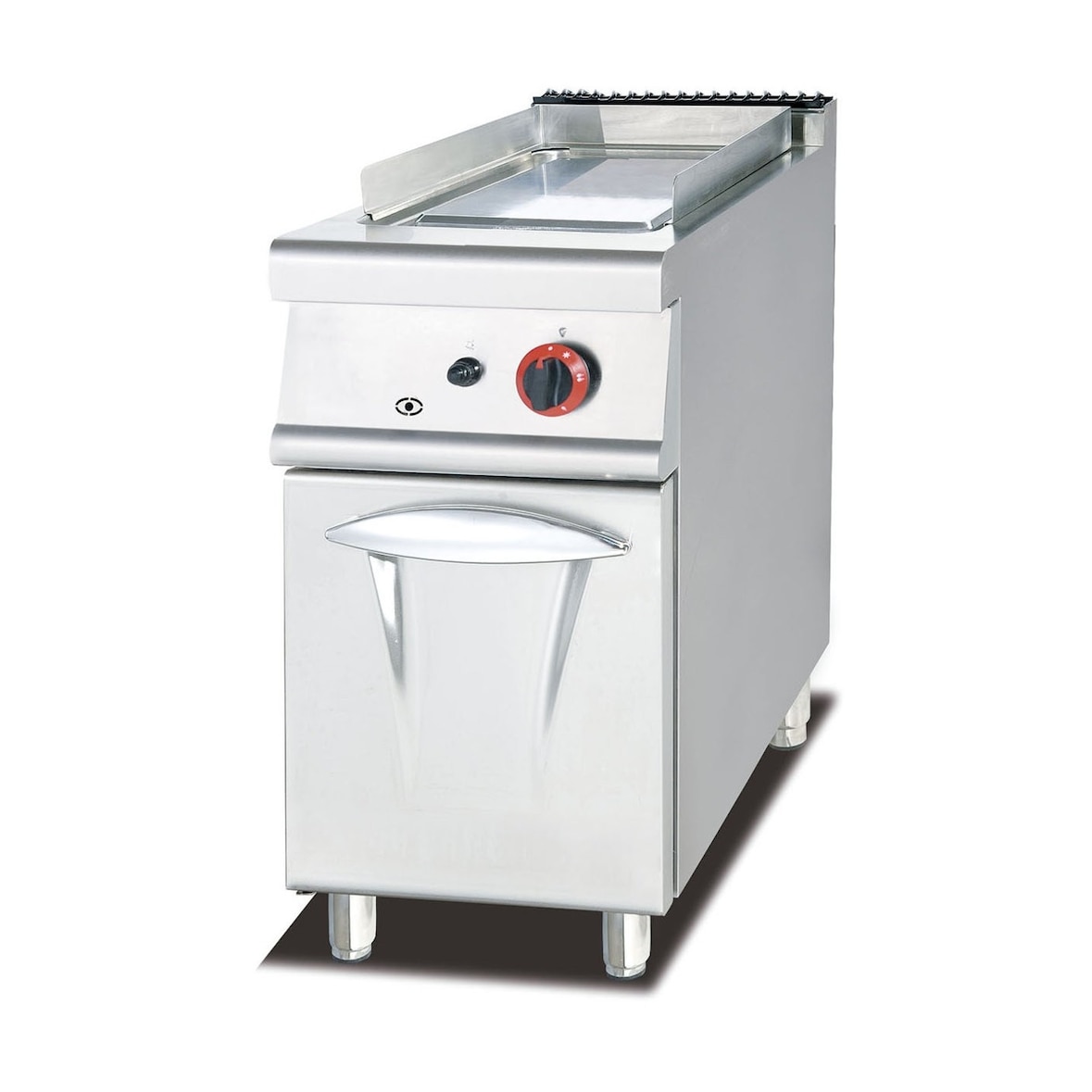 Fry Top Grill a gas sobre mueble - Acero inoxidable - Placa lisa S/70 - 400x730x970h mm