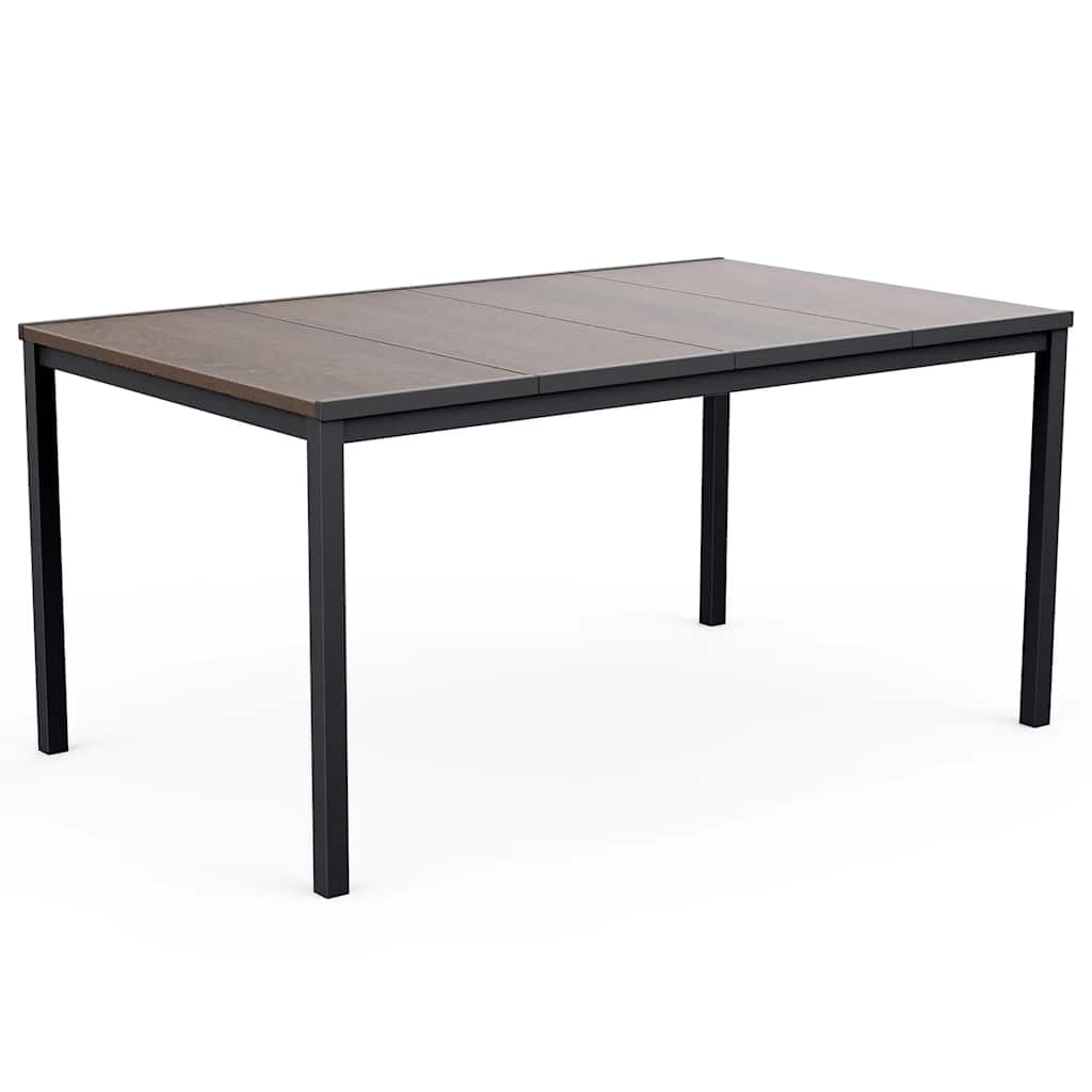 Keter Signature Porto Tisch 160 cm Walnuss und Schwarz Stahl