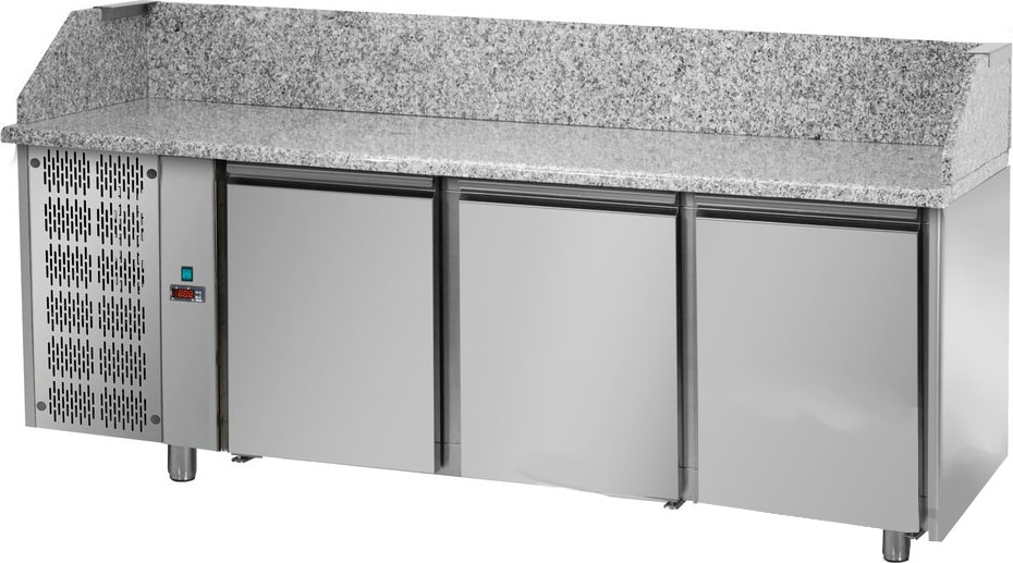 Tecnodom Pizzatheke 3 Türen Prof. 80 Motorblock SX Granitplatte