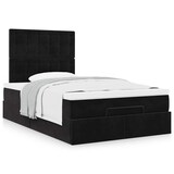 thumbnail of vidaXL Ottoman-Bett mit Matratzen Schwarz 120x190 cm Samt