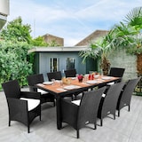 thumbnail of CASARIA® Gartenmöbel Set 8 Stühle inkl. 7cm Auflagen extra Breit Schwarz