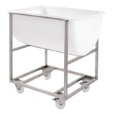 thumbnail of GILAC Chariot pour bac grand volume semi-cylindrique - inox - 170 L - Gris G194795